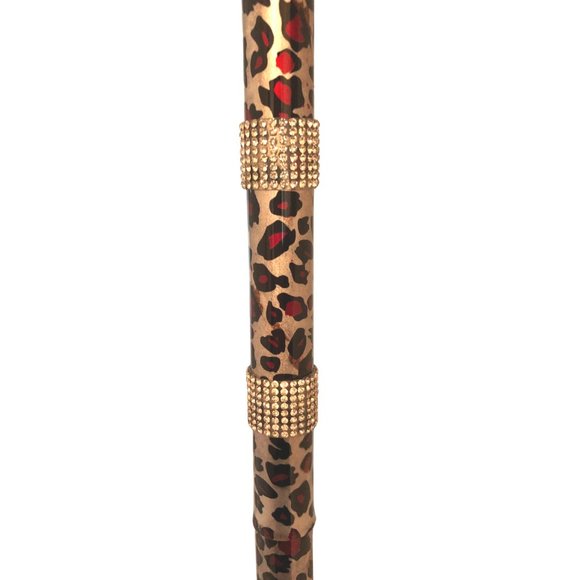 Red Cheetah Diamond Cane - Picture 5 of 6